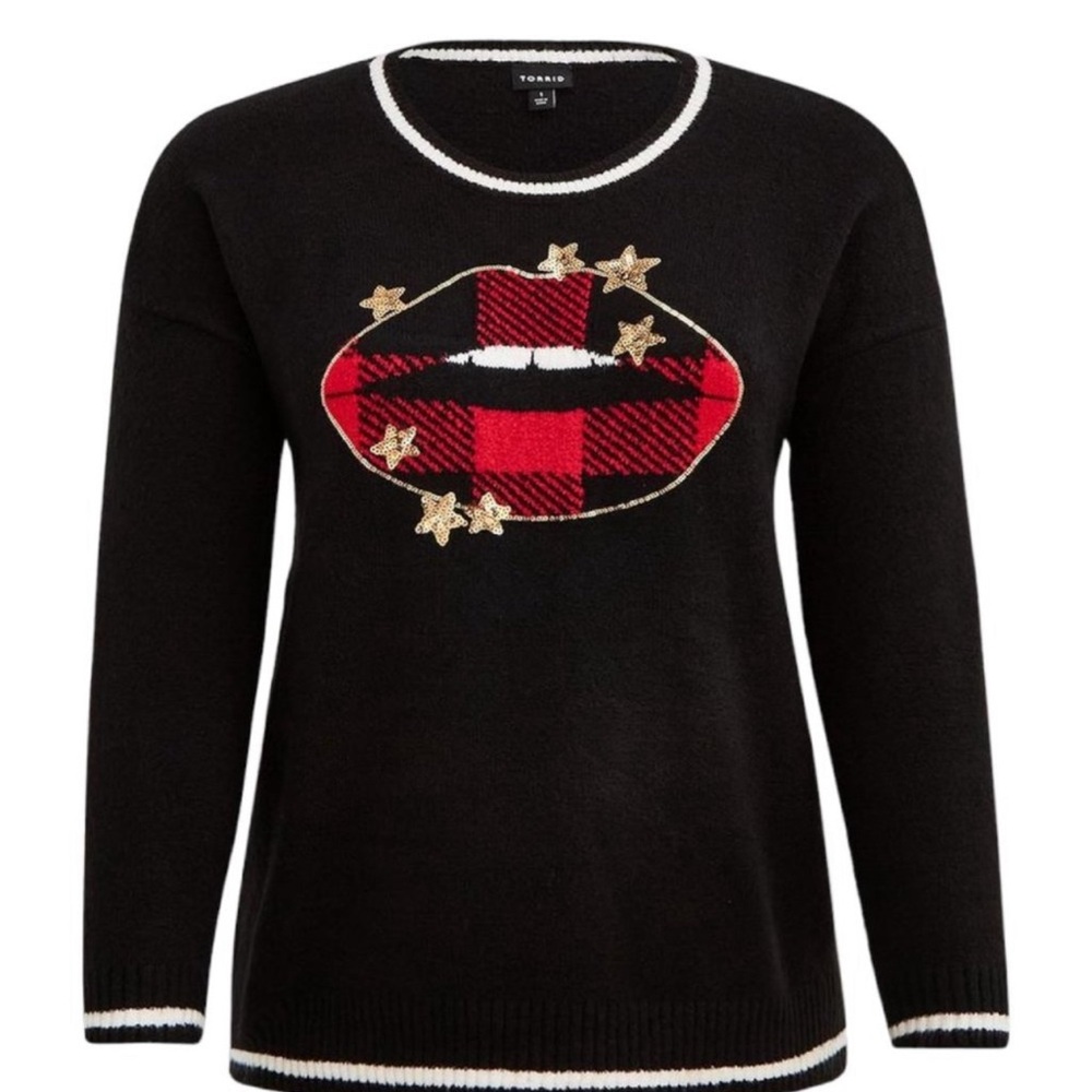 Torrid Pullover Sweater lips Size 0